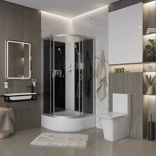 Душевая кабина Niagara Classic NG-3501-14BK (900х900х2000) средний поддон (26см) стекло тонированное 35011434BK Душевая кабина Niagara Classic NG-3501-14BK (900х900х2000) средний поддон (26см) стекло тонированное 35011434BK