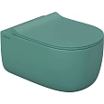 Унитаз подвесной BERGES EGO XL матовый зеленый Rimless 54 см, сиденье дюропласт, микролифт, быстросъ 082141 Унитаз подвесной BERGES EGO XL матовый зеленый Rimless 54 см, сиденье дюропласт, микролифт, быстросъ 082141