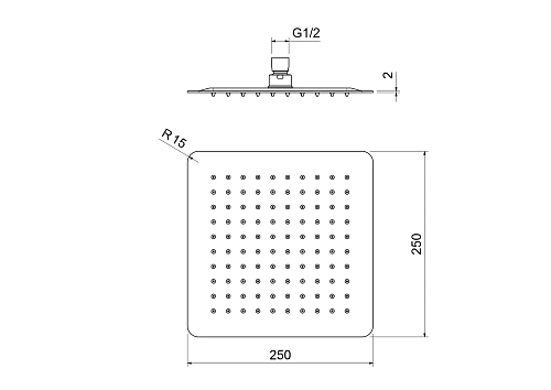 Верхний душ Aquatek AQ2072CR Хром Верхний душ Aquatek AQ2072CR Хром