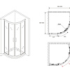 Душевой уголок ABBER Schwarzer Diamant AG01090B 90x90 см универсальный, профиль черный, стекло прозрачное Душевой уголок ABBER Schwarzer Diamant AG01090B 90x90 см универсальный, профиль черный, стекло прозрачное