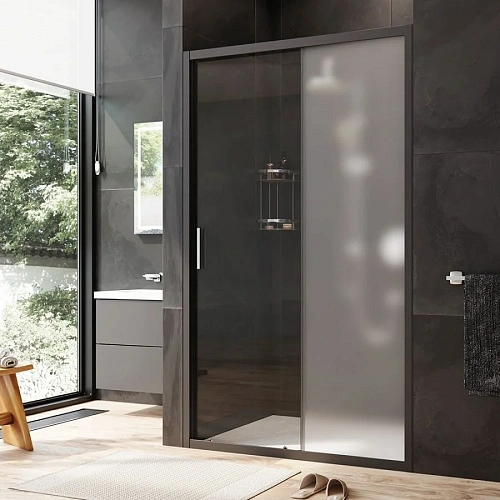 Душевая дверь AM.PM Gem W90G-120-1-195BM 120х195, стекло матовое, профиль черный матовый Душевая дверь AM.PM Gem W90G-120-1-195BM 120х195, стекло матовое, профиль черный матовый