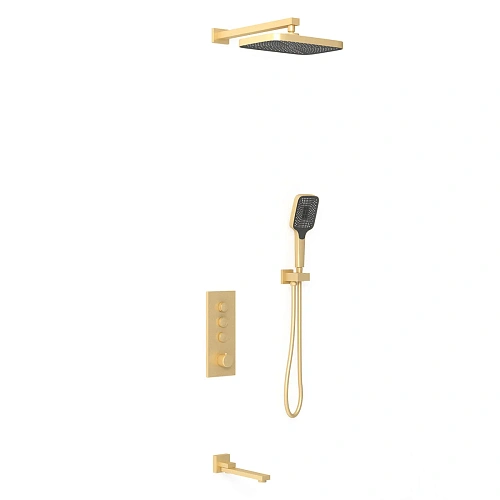 Душевая система Vincea VSFW-433T1BG встраиваемый, термостатический, 3 режима, брашированное золото Душевая система Vincea VSFW-433T1BG встраиваемый, термостатический, 3 режима, брашированное золото