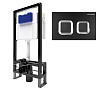 Инсталляция для унитаза BETTOSERB SAVA FREE STANDING SFS40006487 с клавишей смыва SMART черный матовый/хром