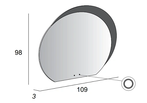 Зеркало CEZARES 45010, 108х100 со встроенной LED подсветкой, Bluetooth Зеркало CEZARES 45010, 108х100 со встроенной LED подсветкой, Bluetooth