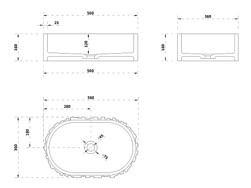Раковина ABBER Stein AS2655 накладная, белая матовая Раковина ABBER Stein AS2655 накладная, белая матовая