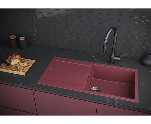 Кухонная мойка Paulmark EXTENSIO 99 PM989950-ME, MERLOT, 990х500 мм Кухонная мойка Paulmark EXTENSIO 99 PM989950-ME, MERLOT, 990х500 мм