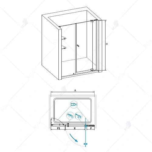 Душевая дверь RGW HO-07 Hotel 01060711-11 Душевая дверь RGW HO-07 Hotel 01060711-11