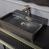 Тумба под раковину Armadi Art Canale 80 843-080-BG черная + золото Тумба под раковину Armadi Art Canale 80 843-080-BG черная + золото