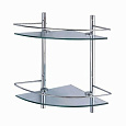 Полка WasserKRAFT K-3122 стеклянная двойная хром Полка WasserKRAFT K-3122 стеклянная двойная хром