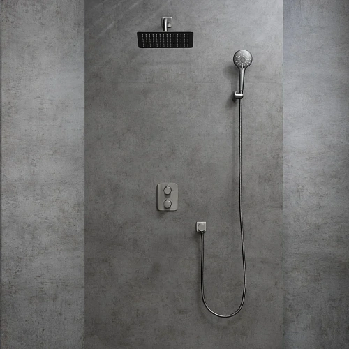 Душевая система Lemark Bronx LM3749GM термостатическая, встраиваемая, графит Душевая система Lemark Bronx LM3749GM термостатическая, встраиваемая, графит