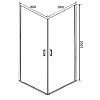 Душевой уголок Orange E04-090TB без поддона 90х90, стекло прозрачное Душевой уголок Orange E04-090TB без поддона 90х90, стекло прозрачное