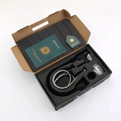 Смеситель для кухни Splenka S201.47.06 с гибким изливом, черный Смеситель для кухни Splenka S201.47.06 с гибким изливом, черный