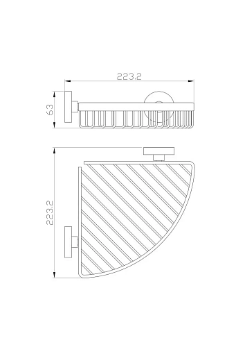 Полка Wonzon & Woghand угловая, хром (WW-8144) Полка Wonzon & Woghand угловая, хром (WW-8144)