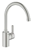 Смеситель для кухни GROHE Feel с высоким изливом, суперсталь (32670DC0)