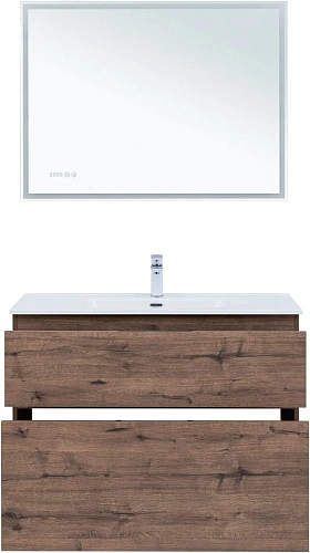 Тумба под раковину Aquanet Алвита New 100 00344130 напольная, дуб веллингтон табак Тумба под раковину Aquanet Алвита New 100 00344130 напольная, дуб веллингтон табак