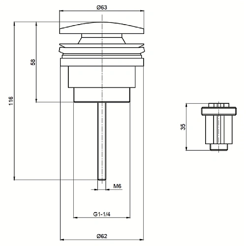 Донный клапан AQUAme AQM7003GG Glossy gold Донный клапан AQUAme AQM7003GG Glossy gold