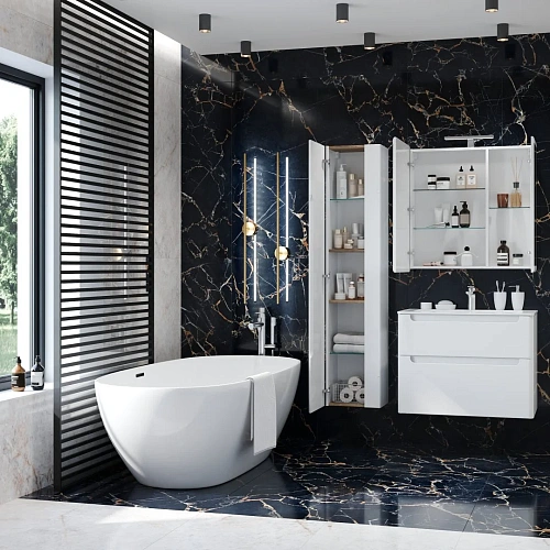 Зеркальный шкаф BRIZ Эстель 28-80 221 02-28080-00 00 БЕЛ белый Зеркальный шкаф BRIZ Эстель 28-80 221 02-28080-00 00 БЕЛ белый