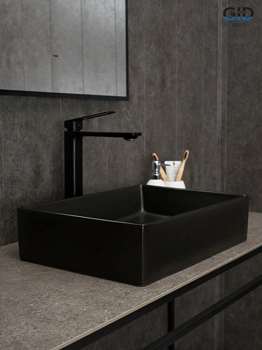 Раковина Gid Bm1204 53360 накладная черная матовая 45x32x11 Раковина Gid Bm1204 53360 накладная черная матовая 45x32x11