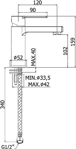 Смеситель для раковины Paffoni Ringo RIN071BO Смеситель для раковины Paffoni Ringo RIN071BO