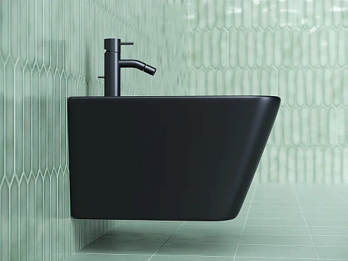 Биде подвесное Ceramica Nova METRIC CN3008MB черный матовый Биде подвесное Ceramica Nova METRIC CN3008MB черный матовый