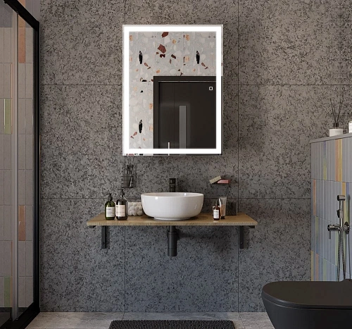 Зеркальный шкаф STWORKI Эстерсунд 60 с подсветкой, сенсорное, прямоугольное, белое, в современном ст 554158 Зеркальный шкаф STWORKI Эстерсунд 60 с подсветкой, сенсорное, прямоугольное, белое, в современном ст 554158