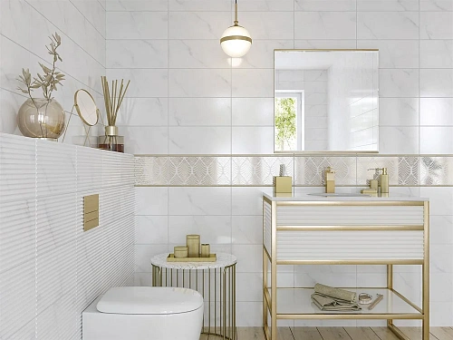 Вставка Cersanit Omnia узоры белый 20x44 OM2G051 Вставка Cersanit Omnia узоры белый 20x44 OM2G051