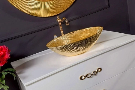 Раковина Boheme золото 814 хрустальная Раковина Boheme золото 814 хрустальная