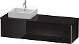 Тумба под раковину Duravit XSquare XS4904L4040 160 см черный глянцевый Тумба под раковину Duravit XSquare XS4904L4040 160 см черный глянцевый