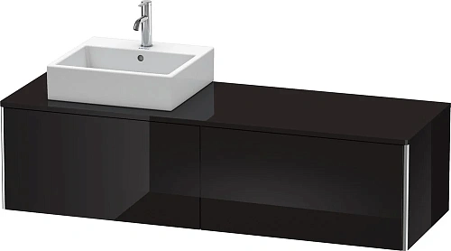 Тумба под раковину Duravit XSquare XS4904L4040 160 см черный глянцевый Тумба под раковину Duravit XSquare XS4904L4040 160 см черный глянцевый