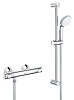 Картинка анонса товара «смеситель для душа grohe quickfix precision flow с душевым гарнитуром, хром (34841000) термостат»