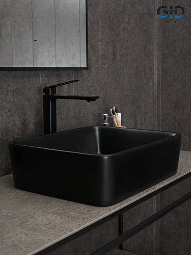 Раковина Gid Bm9103 53374 накладная черная матовая 48x37x13 Раковина Gid Bm9103 53374 накладная черная матовая 48x37x13