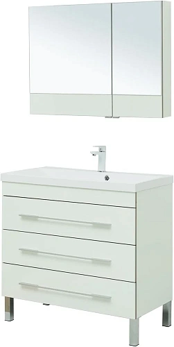 Комплект мебели Aquanet Верона 90 белый (напольный 3 ящика) 00287660 Комплект мебели Aquanet Верона 90 белый (напольный 3 ящика) 00287660
