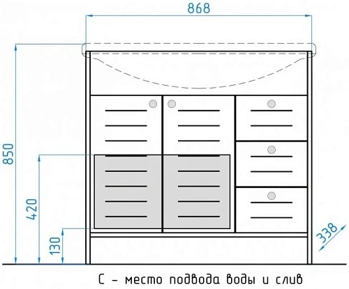 Тумба под раковину Style Line Кантри ЛС-00000463 Тумба под раковину Style Line Кантри ЛС-00000463