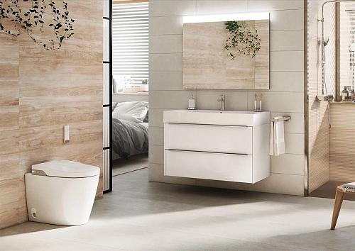 Унитаз SMART Roca Inspira In-Wash In-Tank напольный с сиденьем 803095001 Унитаз SMART Roca Inspira In-Wash In-Tank напольный с сиденьем 803095001