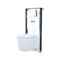 Комплект унитаза IDDIS Basic (BASBI03i73) инсталляция и клавиша смыва белая Комплект унитаза IDDIS Basic (BASBI03i73) инсталляция и клавиша смыва белая