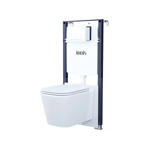 Комплект унитаза IDDIS Basic (BASBI03i73) инсталляция и клавиша смыва белая Комплект унитаза IDDIS Basic (BASBI03i73) инсталляция и клавиша смыва белая