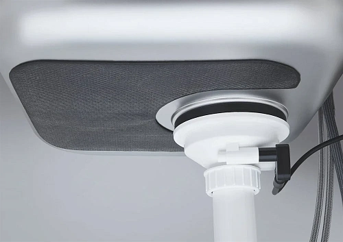 Кухонная мойка GROHE из нержавеющей стали с корзинчатым вентилем, оборачиваемая K400 45 -S 86/50 1.0 31566SD0 Кухонная мойка GROHE из нержавеющей стали с корзинчатым вентилем, оборачиваемая K400 45 -S 86/50 1.0 31566SD0