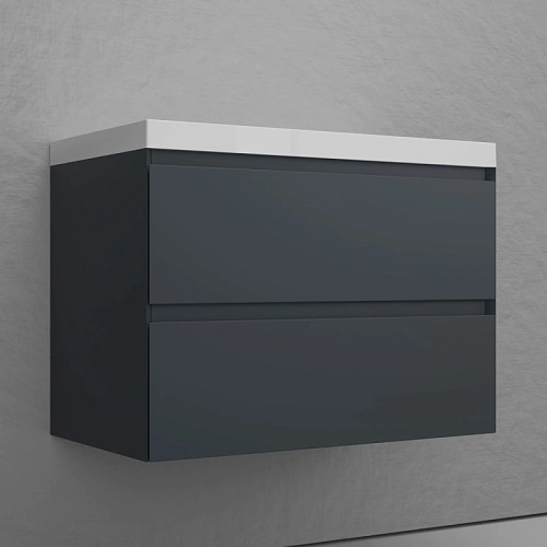 Тумба под раковину Style Line Манхэттен 80 см ЛС-00002360 подвесная, графит Тумба под раковину Style Line Манхэттен 80 см ЛС-00002360 подвесная, графит