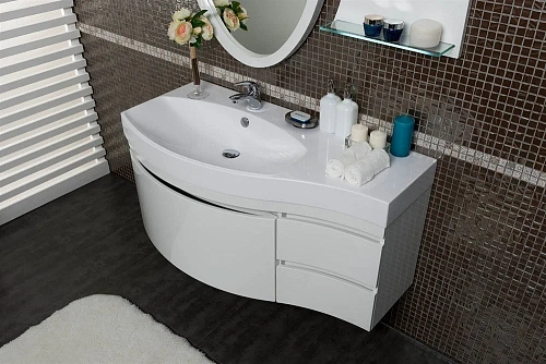 Комплект мебели Aquanet Опера 115 L белый (2 дверцы 2 ящика) 00169414 Комплект мебели Aquanet Опера 115 L белый (2 дверцы 2 ящика) 00169414