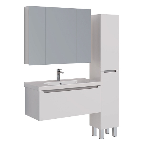 Тумба под раковину Lemark BUNO MINI 100 см подвесная, серый/белый LM05BM100T Тумба под раковину Lemark BUNO MINI 100 см подвесная, серый/белый LM05BM100T