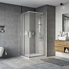 Душевой уголок STWORKI Карлстад 90x80 см профиль хром матовый, стекло матовое 459800 Душевой уголок STWORKI Карлстад 90x80 см профиль хром матовый, стекло матовое 459800