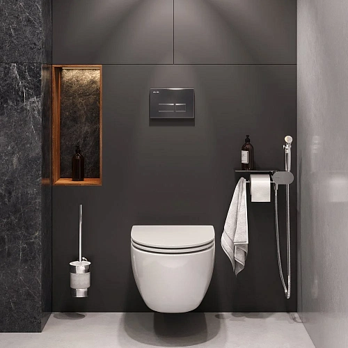 Унитаз подвесной AM.PM Awe CK11H0504W в наборе с гигиеническим душем с сиденьем Унитаз подвесной AM.PM Awe CK11H0504W в наборе с гигиеническим душем с сиденьем