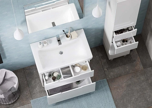 Тумба под раковину Aquaton Дакота 80 белая, выбеленное дерево 1A202901DAAY0 Тумба под раковину Aquaton Дакота 80 белая, выбеленное дерево 1A202901DAAY0