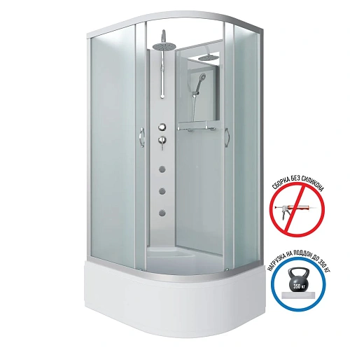 Душевая кабина Niagara Classic NG-2310-14LBKTG (1200х800х2100) высокий поддон (40см) стекло матовое 23101424LBKTG Душевая кабина Niagara Classic NG-2310-14LBKTG (1200х800х2100) высокий поддон (40см) стекло матовое 23101424LBKTG