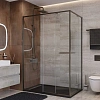 Душевой уголок CEZARES LUX-AH-FS-11-130/80-C-GM 130x80 см, профиль оружейная сталь, стекло прозрачное Душевой уголок CEZARES LUX-AH-FS-11-130/80-C-GM 130x80 см, профиль оружейная сталь, стекло прозрачное