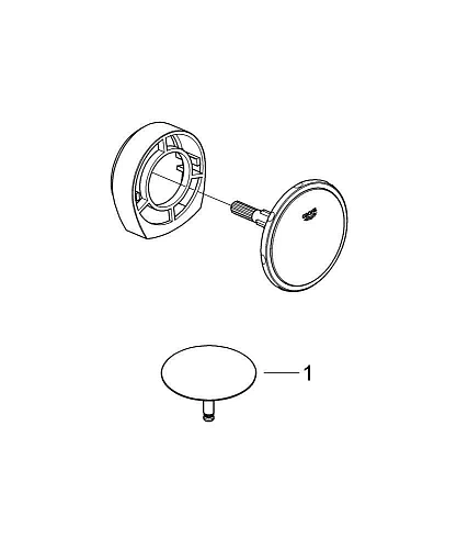 Внешняя часть для слив-перелива GROHE Talentofill (наливной и слив, перелив), хром (19952000) Внешняя часть для слив-перелива GROHE Talentofill (наливной и слив, перелив), хром (19952000)