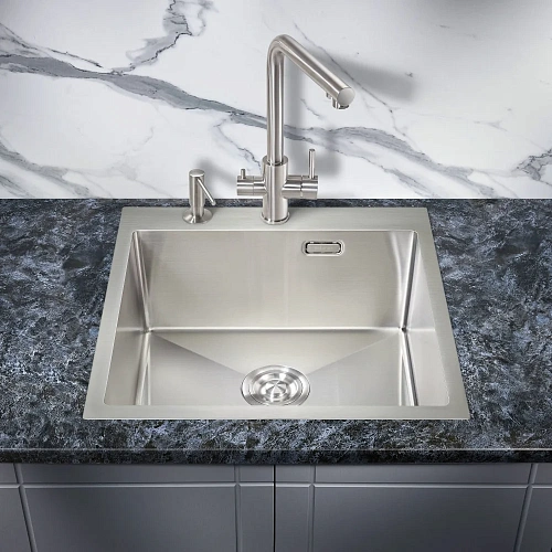 Кухонная мойка Milacio Denia 51 Steel (MC.77480) сталь нержавеющая Кухонная мойка Milacio Denia 51 Steel (MC.77480) сталь нержавеющая