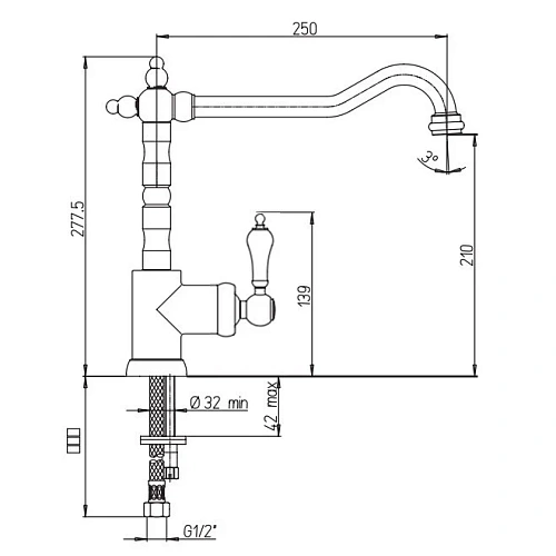 Излив Paini Dax-R 84PZ430R черный матовый PVD Излив Paini Dax-R 84PZ430R черный матовый PVD