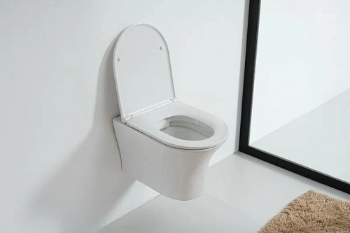 Унитаз подвесной STWORKI Дублин Db-01UP безободковый, с сиденьем микролифт, подвесной, с прямым выпуском, ф 549733 Унитаз подвесной STWORKI Дублин Db-01UP безободковый, с сиденьем микролифт, подвесной, с прямым выпуском, ф 549733