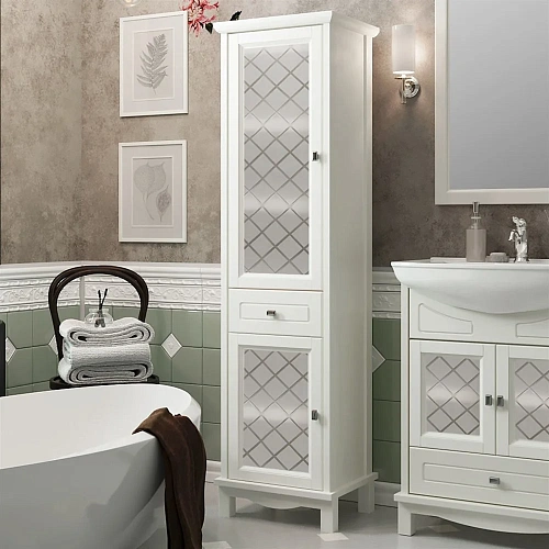 Шкаф-пенал Opadiris Омега, слоновая кость, левый, 2 вар. 00-00001616 Шкаф-пенал Opadiris Омега, слоновая кость, левый, 2 вар. 00-00001616